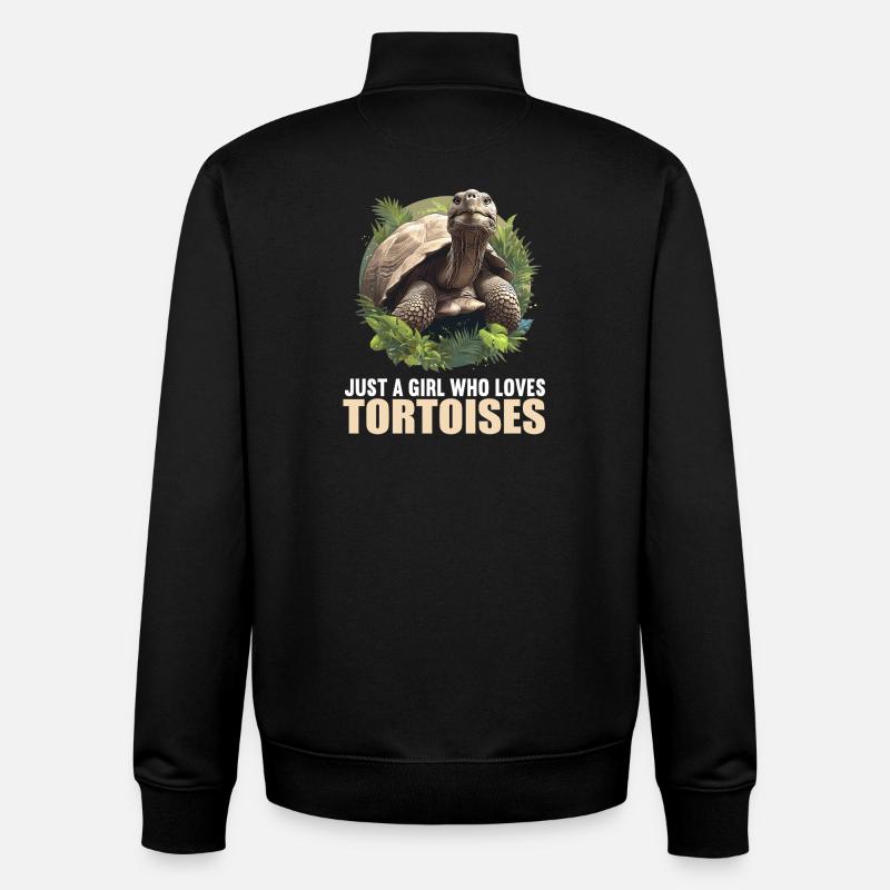 Tortues Tortue - Sweat zippé unisexe en coton bio Stanley/Stella - noir