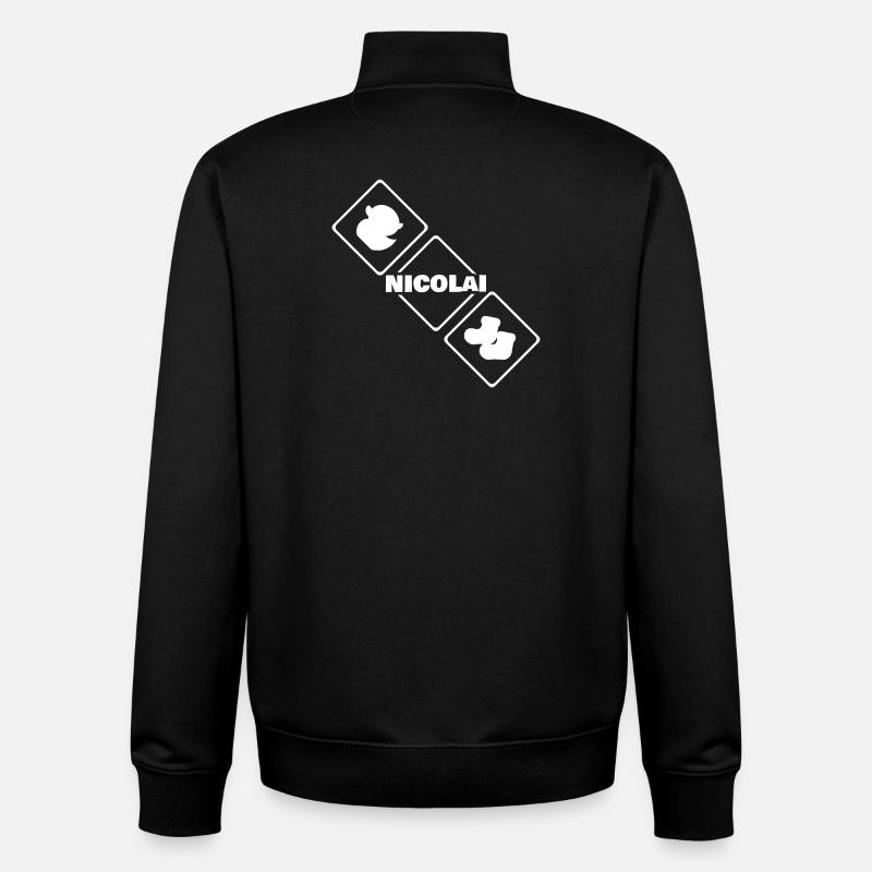 Nicolai - Unisex Organic Zip Sweatshirt by Stanley/Stella - black
