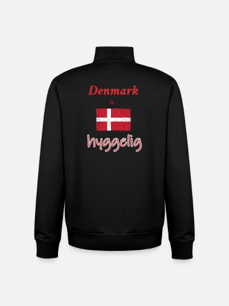 Hygelige Danemark Drapeau Illustration - Sweat zippé unisexe en coton bio Stanley/Stella - noir