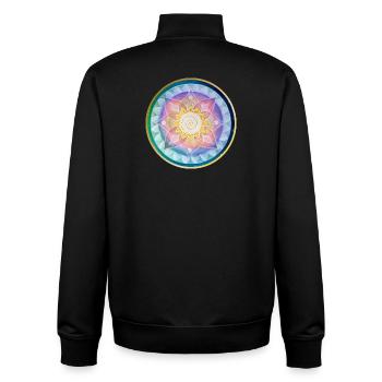 Conception harmonieuse de la méditation mandala - Sweat zippé unisexe en coton bio Stanley/Stella - noir - Dos - AI Model Male 185 light (185cm)