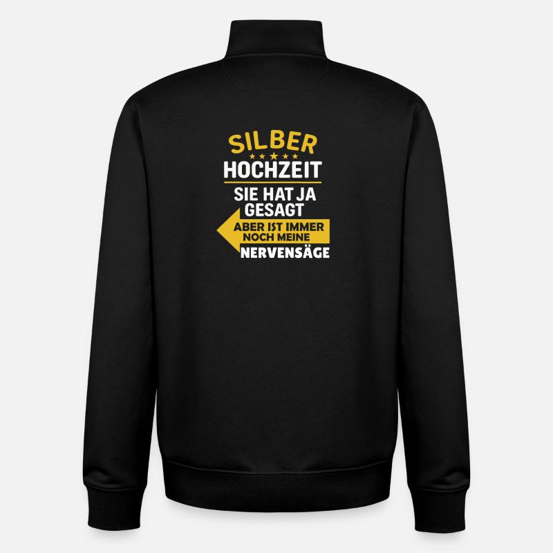 Sarkastisches Hochzeitsgeschenk - Unisex Organic Zip Sweatshirt von Stanley/Stella - Schwarz
