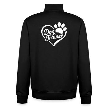 Dresseur de chiens Heart - Sweat zippé unisexe en coton bio Stanley/Stella - noir - Dos - AI Model Male 185 light (185cm)