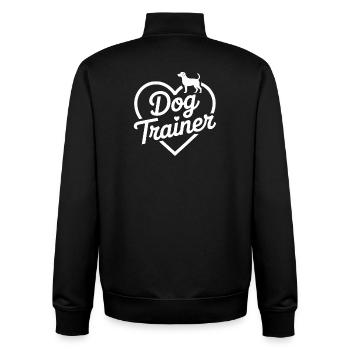Dresseur de chiens Heart Design - Sweat zippé unisexe en coton bio Stanley/Stella - noir - Dos - AI Model Male 185 light (185cm)
