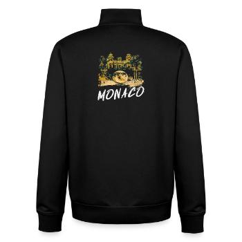 Fassade des Monaco Casinos, Golden Globe - Unisex Organic Zip Sweatshirt von Stanley/Stella - Schwarz - Hinten - AI Model Male 185 light (185cm)