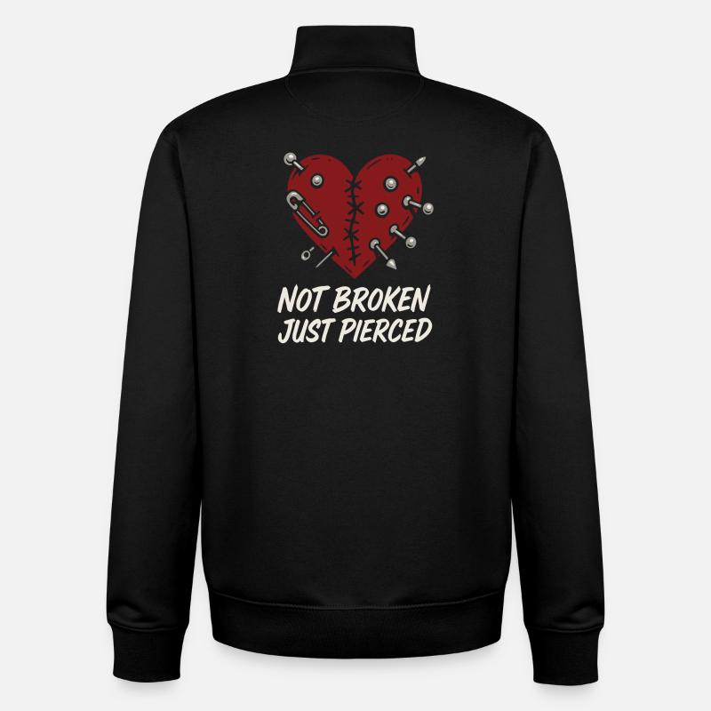 Piercing Addict Body Mod Enthusiast - Sweat zippé unisexe en coton bio Stanley/Stella - noir