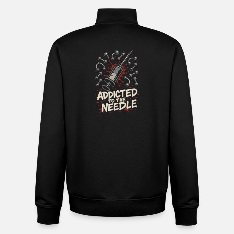 Piercing Addict Body Mod Enthusiast - Sweat zippé unisexe en coton bio Stanley/Stella - noir