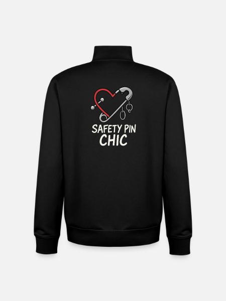 Piercing Addict Body Mod Enthusiast - Unisex Organic Zip Sweatshirt by Stanley/Stella - black