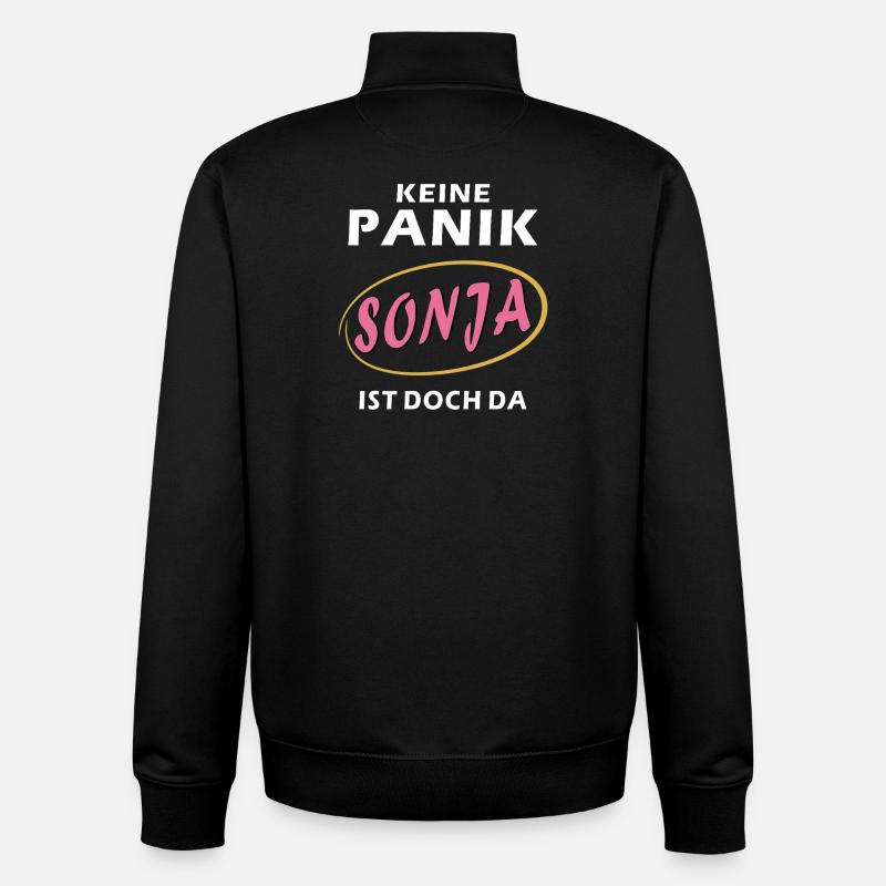 PAS DE PANIQUE SONJA - Sweat zippé unisexe en coton bio Stanley/Stella - noir