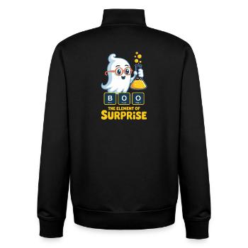 Halloween Chemistry Periodic Quote - Unisex Organic Zip Sweatshirt by Stanley/Stella - black - Back - AI Model Male 185 light (185cm)
