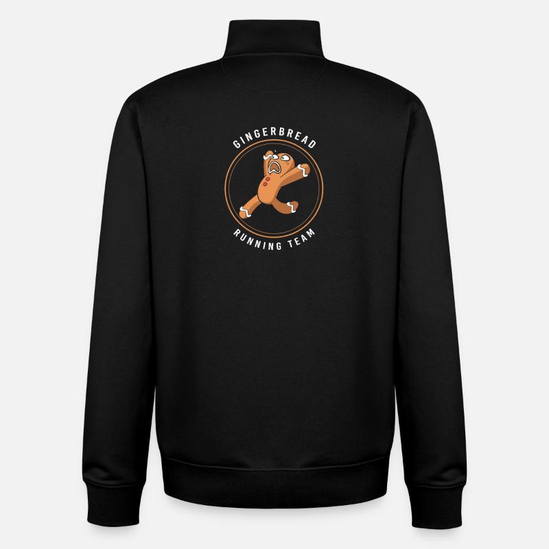 Lebkuchen Weihnachten Lebkuchenmann Gingerbread - Unisex Organic Zip Sweatshirt von Stanley/Stella - Schwarz