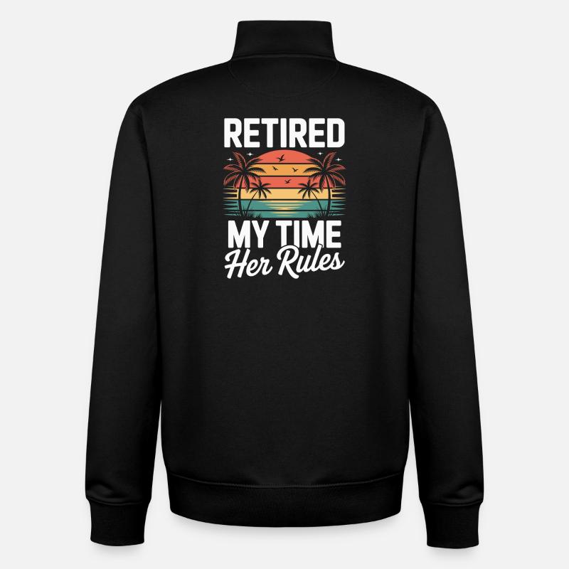 Retraité Drôle Dire Retraite - Sweat zippé unisexe en coton bio Stanley/Stella - noir