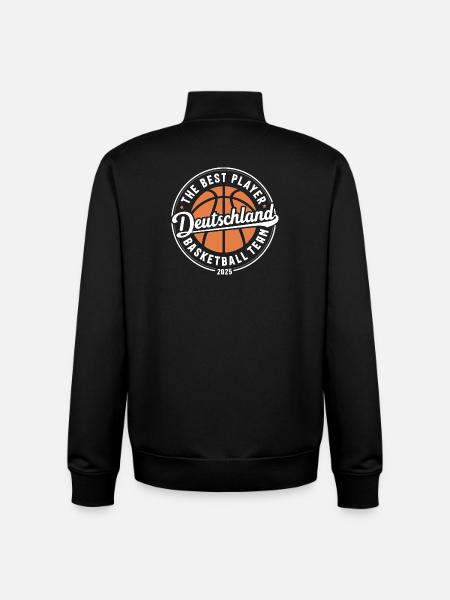 Germany Basketball Champion Design - Unisex Organic Zip Sweatshirt by Stanley/Stella - black
