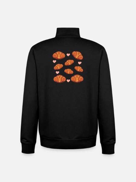 FRANZBRÖTCHEN LOVE HAMBURG SNACK - Unisex Organic Zip Sweatshirt by Stanley/Stella - black