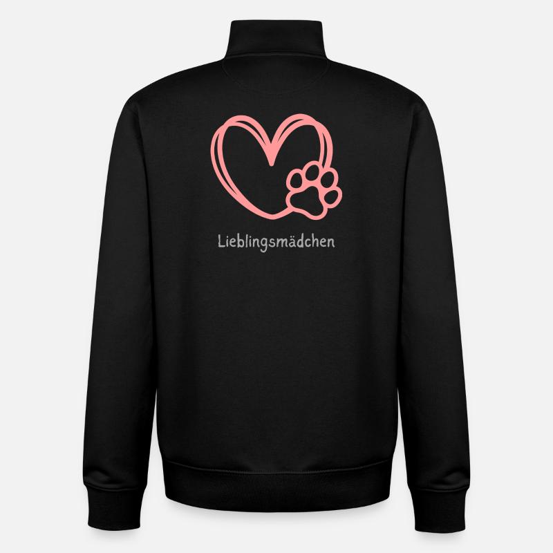 La fille préférée de mon chien – Cadeau mignon - Sweat zippé unisexe en coton bio Stanley/Stella - noir