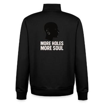 Piercing Addict Body Mod Enthusiast - Unisex Organic Zip Sweatshirt by Stanley/Stella - black - Back - AI Model Male 185 light (185cm)