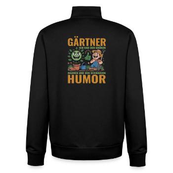 Jardinier Tueur Nature Paysagiste Cadeau - Sweat zippé unisexe en coton bio Stanley/Stella - noir - Dos - AI Model Male 185 light (185cm)