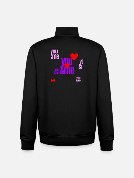 Liebesmotivation mit Herzbuchstaben - Unisex Organic Zip Sweatshirt von Stanley/Stella - Schwarz