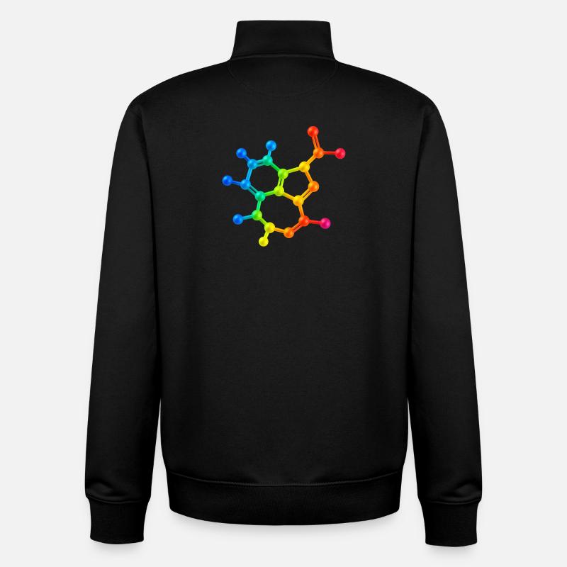 Trippy acid has visual effect - Unisex Organic Zip Sweatshirt by Stanley/Stella - black