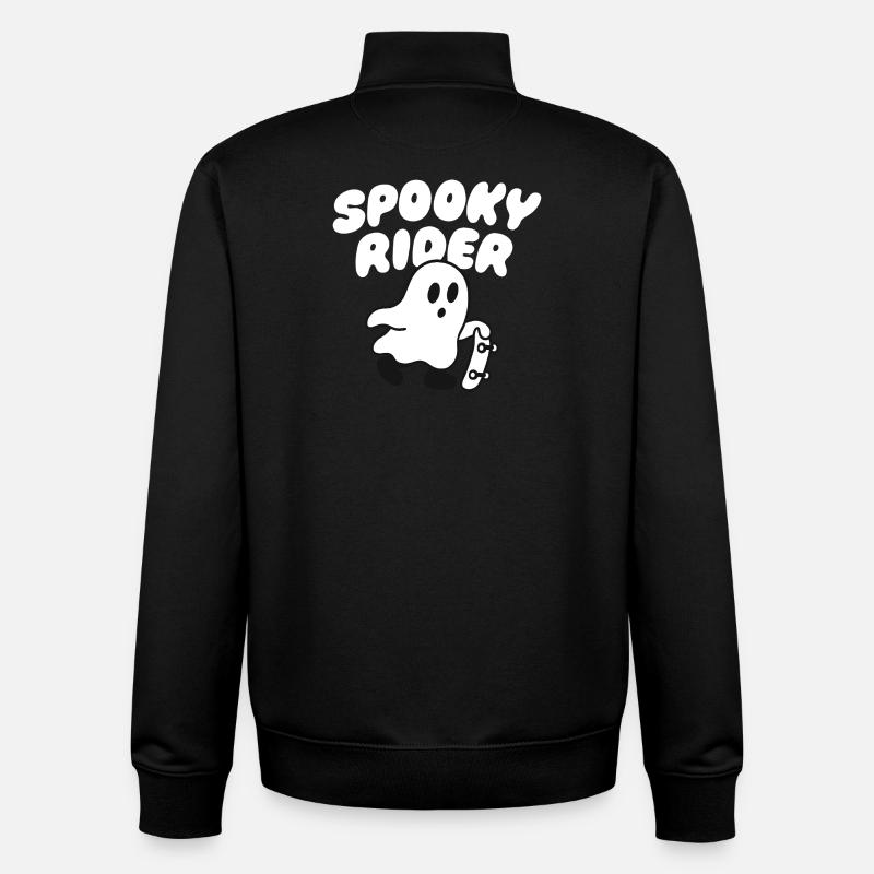 Conception effrayante du patineur - Sweat zippé unisexe en coton bio Stanley/Stella - noir