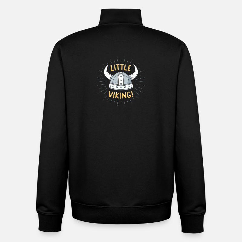 Kleiner Wikingerhelm - Unisex Organic Zip Sweatshirt von Stanley/Stella - Schwarz