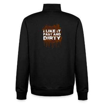 Fast and dirty Schlammlauf Mud Run Muddy Race - Unisex Organic Zip Sweatshirt by Stanley/Stella - black - Back - AI Model Male 185 light (185cm)