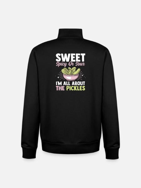 Aigre-doux épicé concombre Cadeau de Thanksgiving - Sweat zippé unisexe en coton bio Stanley/Stella - noir
