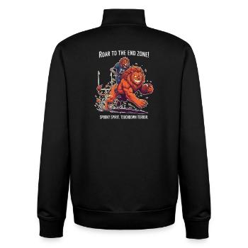 Spooky Touchdown Terror - Unisex Organic Zip Sweatshirt by Stanley/Stella - black - Back - AI Model Male 185 light (185cm)