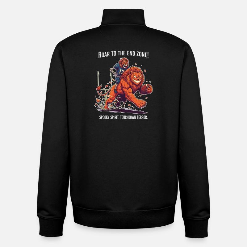Spooky Touchdown Terror - Unisex Organic Zip Sweatshirt by Stanley/Stella - black