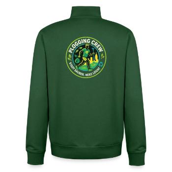 Plogging Crew City Clean Heart Light - Unisex Organic Zip Sweatshirt by Stanley/Stella - bottle green - Back - AI Model Male 185 dark (185cm)