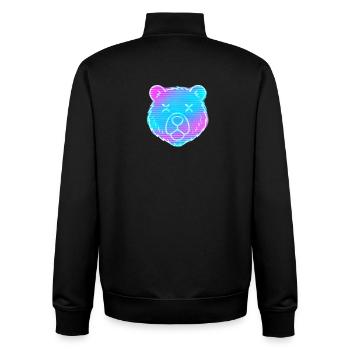 Neon Bärenkopf Gradient - Unisex Organic Zip Sweatshirt von Stanley/Stella - Schwarz - Hinten - AI Model Male 185 light (185cm)