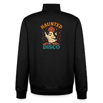 Ghost Disco Groove - Unisex Organic Zip Sweatshirt by Stanley/Stella - black - Back - AI Model Male 185 light (185cm)