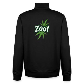 Zoot Cannabis Leaf 420 Stoner Graphique - Sweat zippé unisexe en coton bio Stanley/Stella - noir - Dos - AI Model Male 185 light (185cm)