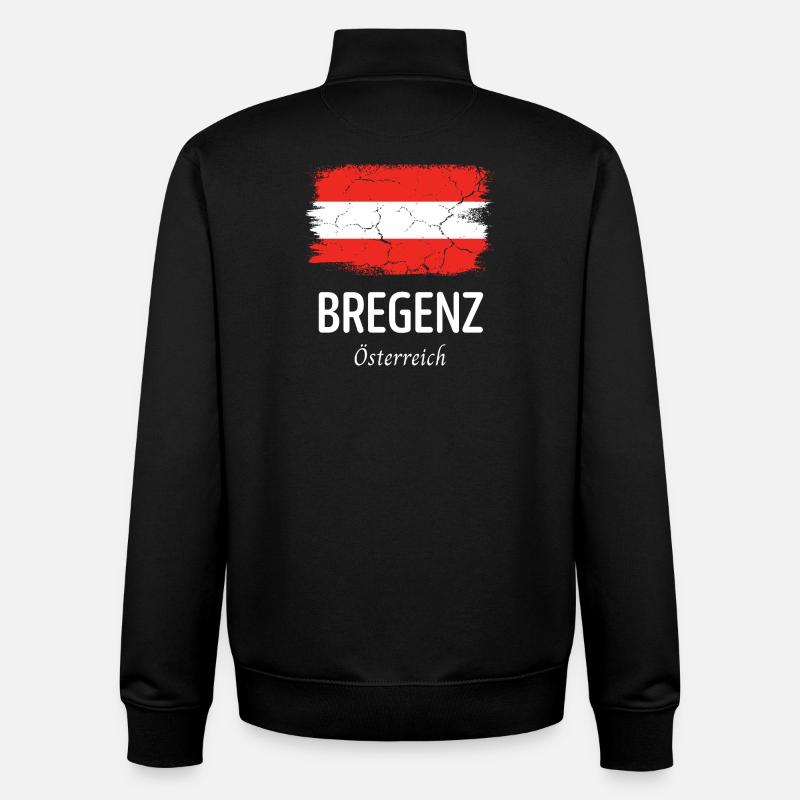 Bregenz - Sweat zippé unisexe en coton bio Stanley/Stella - noir