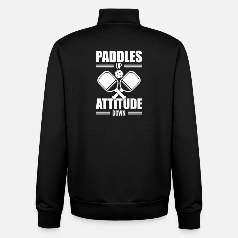 Paddleball Racket Pickleball Gift - Unisex Organic Zip Sweatshirt by Stanley/Stella - black