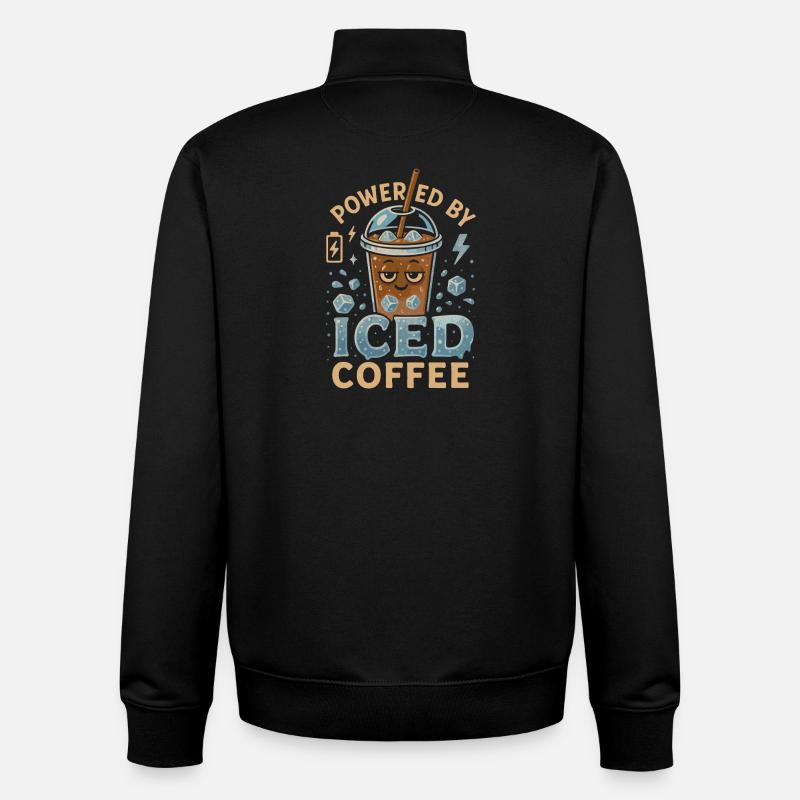 Alimenté par du café glacé - Sweat zippé unisexe en coton bio Stanley/Stella - noir