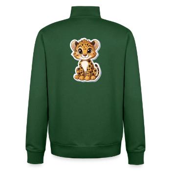 Lion - Unisex Organic Zip Sweatshirt by Stanley/Stella - bottle green - Back - AI Model Male 185 dark (185cm)