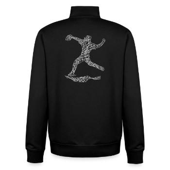 Baseball - Unisex Organic Zip Sweatshirt von Stanley/Stella - Schwarz - Hinten - AI Model Male 185 light (185cm)