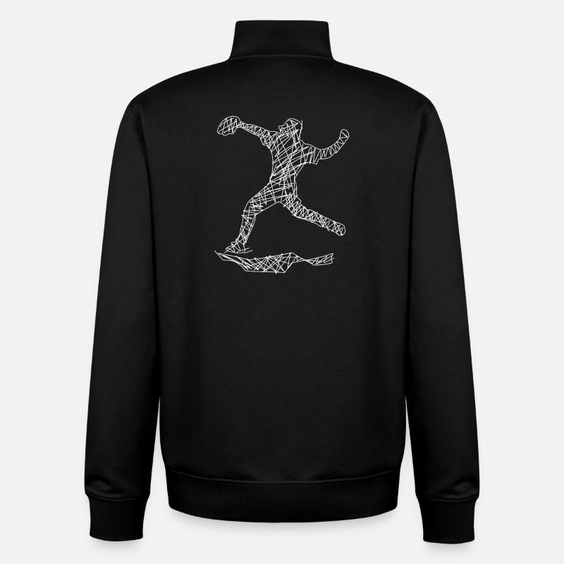 Baseball - Unisex Organic Zip Sweatshirt von Stanley/Stella - Schwarz