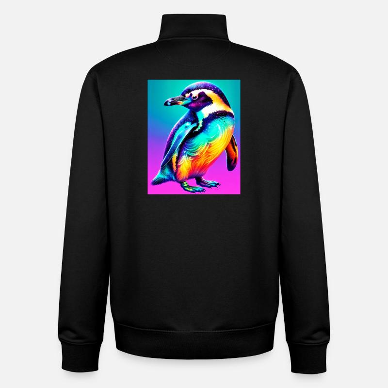 Pinguin - Unisex Organic Zip Sweatshirt von Stanley/Stella - Schwarz