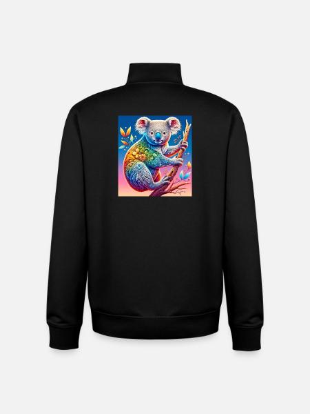 Koala - Unisex Organic Zip Sweatshirt von Stanley/Stella - Schwarz