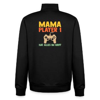 Father Team Dad - Unisex Organic Zip Sweatshirt by Stanley/Stella - black - Back - AI Model Male 185 light (185cm)