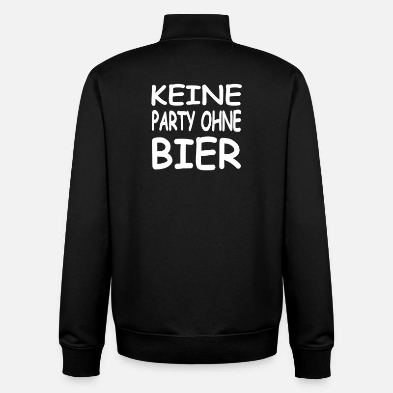 Bier - Unisex Organic Zip Sweatshirt von Stanley/Stella - Schwarz