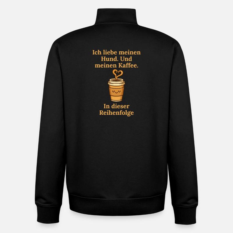 Chien Amour Commander Café Design Mug - Sweat zippé unisexe en coton bio Stanley/Stella - noir