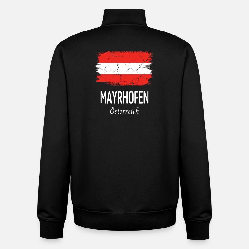 Mayrhofen - Sweat zippé unisexe en coton bio Stanley/Stella - noir