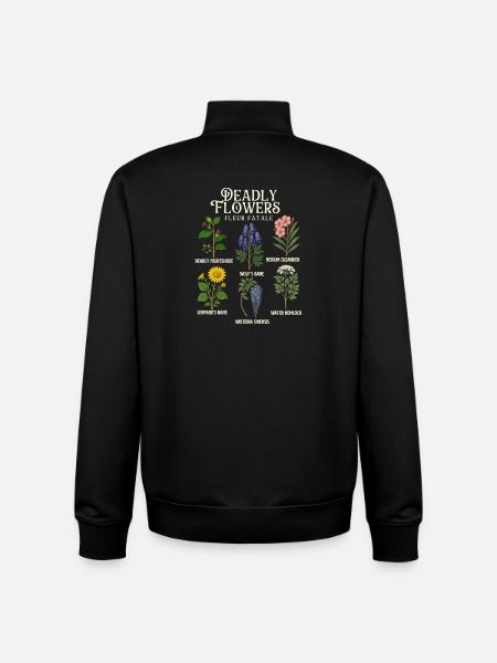 Deadly Flowers Collection — Poisonous Halloween - Unisex Organic Zip Sweatshirt by Stanley/Stella - black