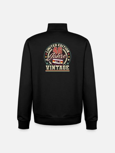 46th Birthday - Unisex Organic Zip Sweatshirt by Stanley/Stella - black
