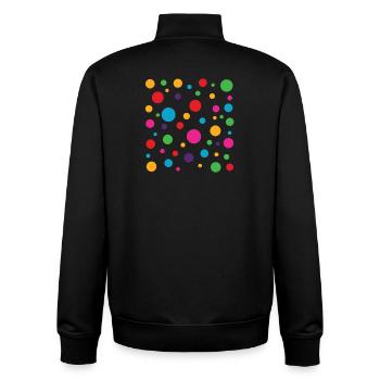Spotty Spotted Colourful Polka Dot Kids - Unisex Organic Zip Sweatshirt by Stanley/Stella - black - Back - AI Model Male 185 light (185cm)
