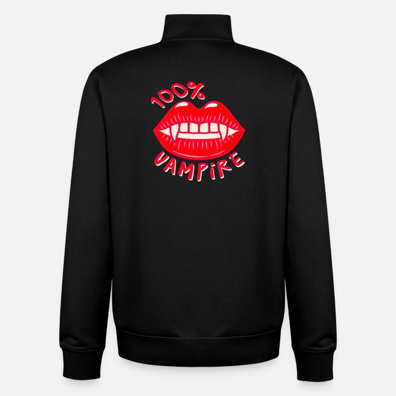100 % vampires - Sweat zippé unisexe en coton bio Stanley/Stella - noir