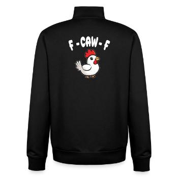 F-CAW-F - Huhn - Unisex Organic Zip Sweatshirt von Stanley/Stella - Schwarz - Hinten - AI Model Male 185 light (185cm)
