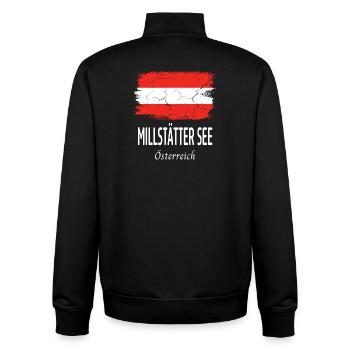 Millstätter See - Unisex Organic Zip Sweatshirt von Stanley/Stella - Schwarz - Hinten - AI Model Male 185 light (185cm)